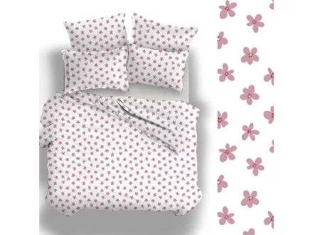 3 részes pamut-szatén ágyneműhuzat Blossom