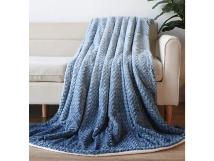   Naturtex sherpa design kétoldalas pléd - Ombre Blue 150x200 cm