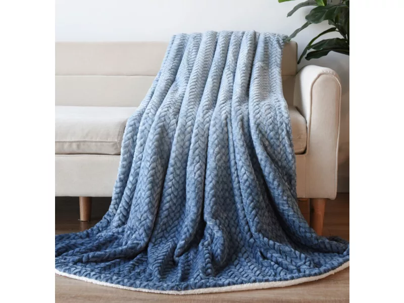 Naturtex sherpa design kétoldalas pléd - Ombre Blue 150x200 cm