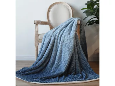 Naturtex sherpa design kétoldalas pléd - Ombre Blue 150x200 cm