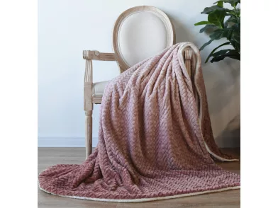 Naturtex sherpa design kétoldalas pléd - Ombre Coral 150x200 cm