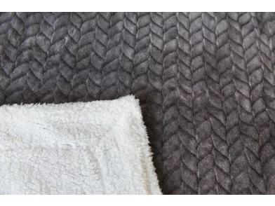 Naturtex sherpa design kétoldalas pléd - Ombre Grey 150x200 cm