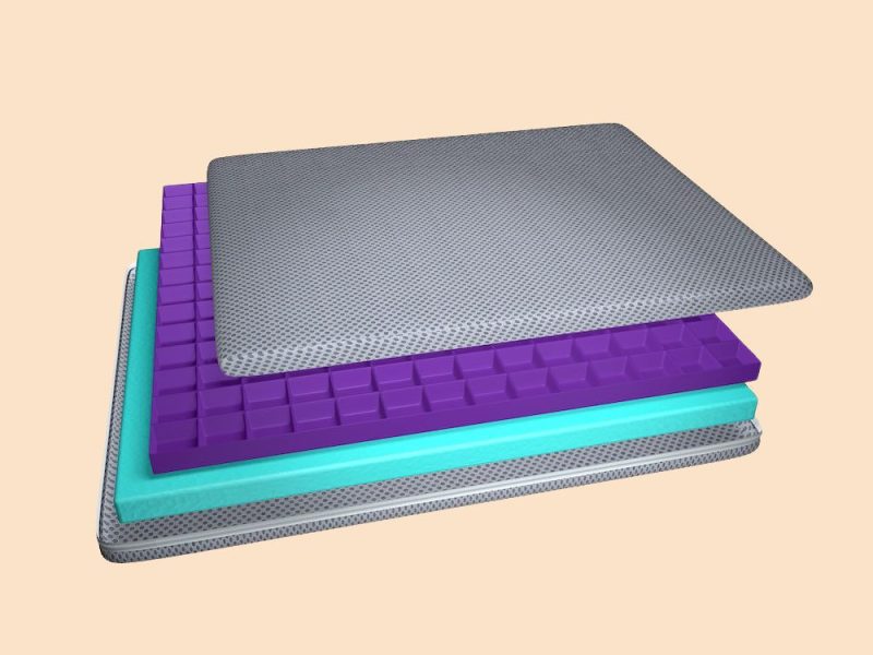 Berry Luxus Grey ülőpárna, 4cm HR hab + GélRács + Szürke 3D huzat