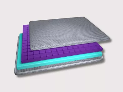 Berry Komfort ülőpárna, GélRács + Szürke 3D Huzat