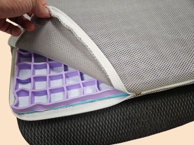 Berry Luxus Grey ülőpárna, 4cm HR hab + GélRács + Szürke 3D huzat