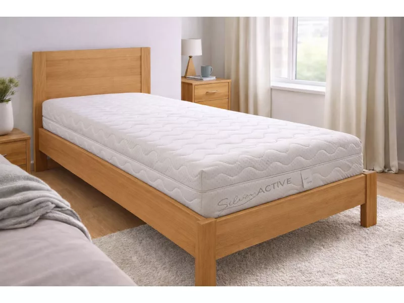 VitaRoll Slim 21cm magas Ortopéd matrac Fehér Silver huzattal, 4cm Bioluxus Memory réteggel 80x200cm