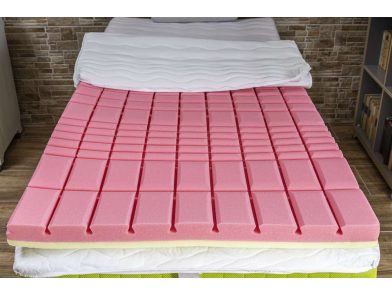 VitaRoll - Red 7 zónás  + 2cm HR EcO hab, Kiegyenlítő Fedőmatrac Bamboo Exclusive huzattal 120x200cm