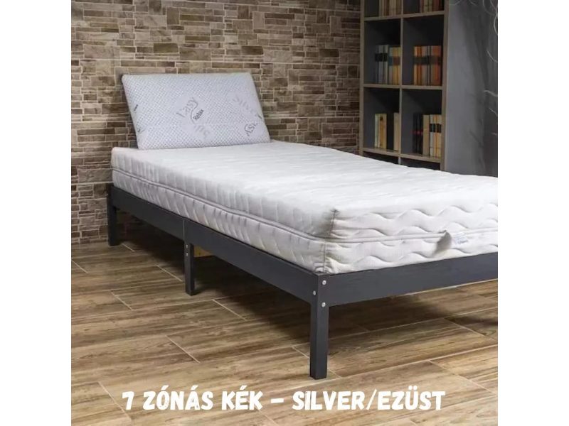 VitaRoll - Slim 7 zónás KÉK EcO Matrac, Silver/Ezüst huzattal